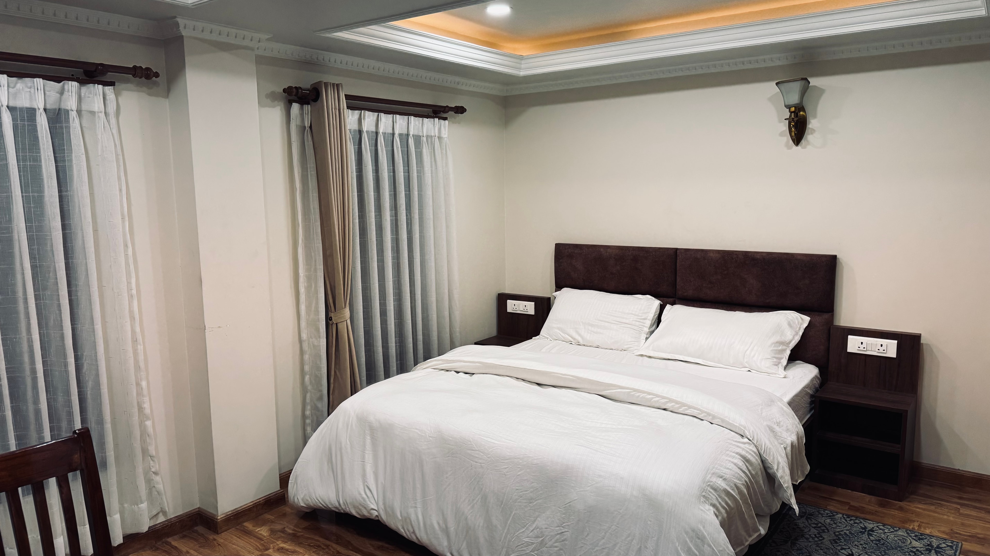 King size bed in private room